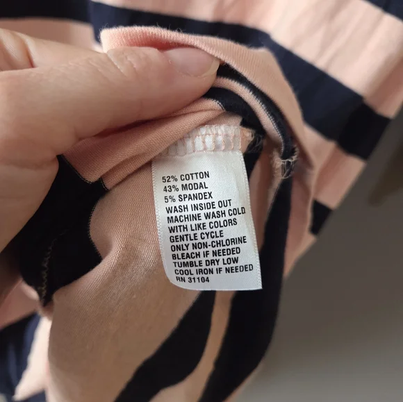 Crown & Ivy Peach/Navy ¾ Sleeve Womens Dress Size Medium - Picture 5 of 5